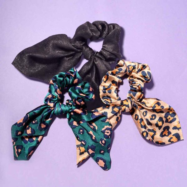 Elle - 3 PK Satin Hair Scrunchie 3PK